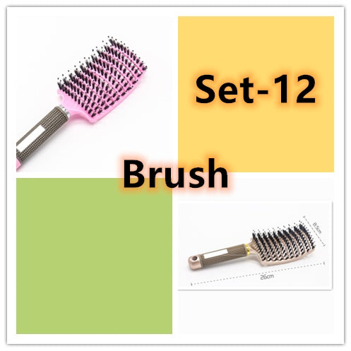 Hairbrush Anti Klit Brushy Haarborstel Women Detangler Hair Brush Bristle Nylon Scalp Massage Teaser Hair Brush Comb